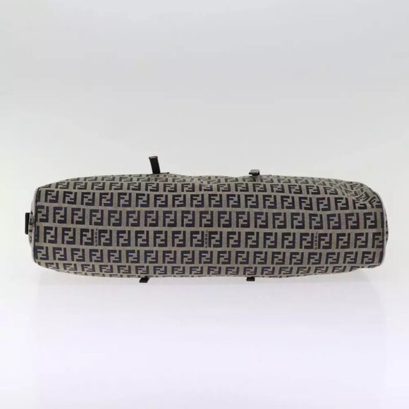 FENDI Zucchino Canvas Hand Bag Navy Auth 73581 - Picture 5 of 12